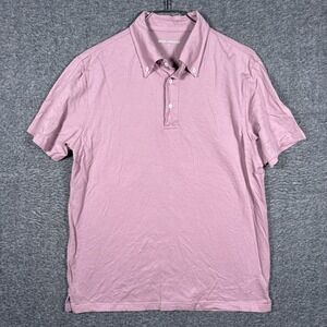 Spier & Mackay Polo Shirt Mens Medium Pink Short Sleeve‎ Pique Rugby Golf
